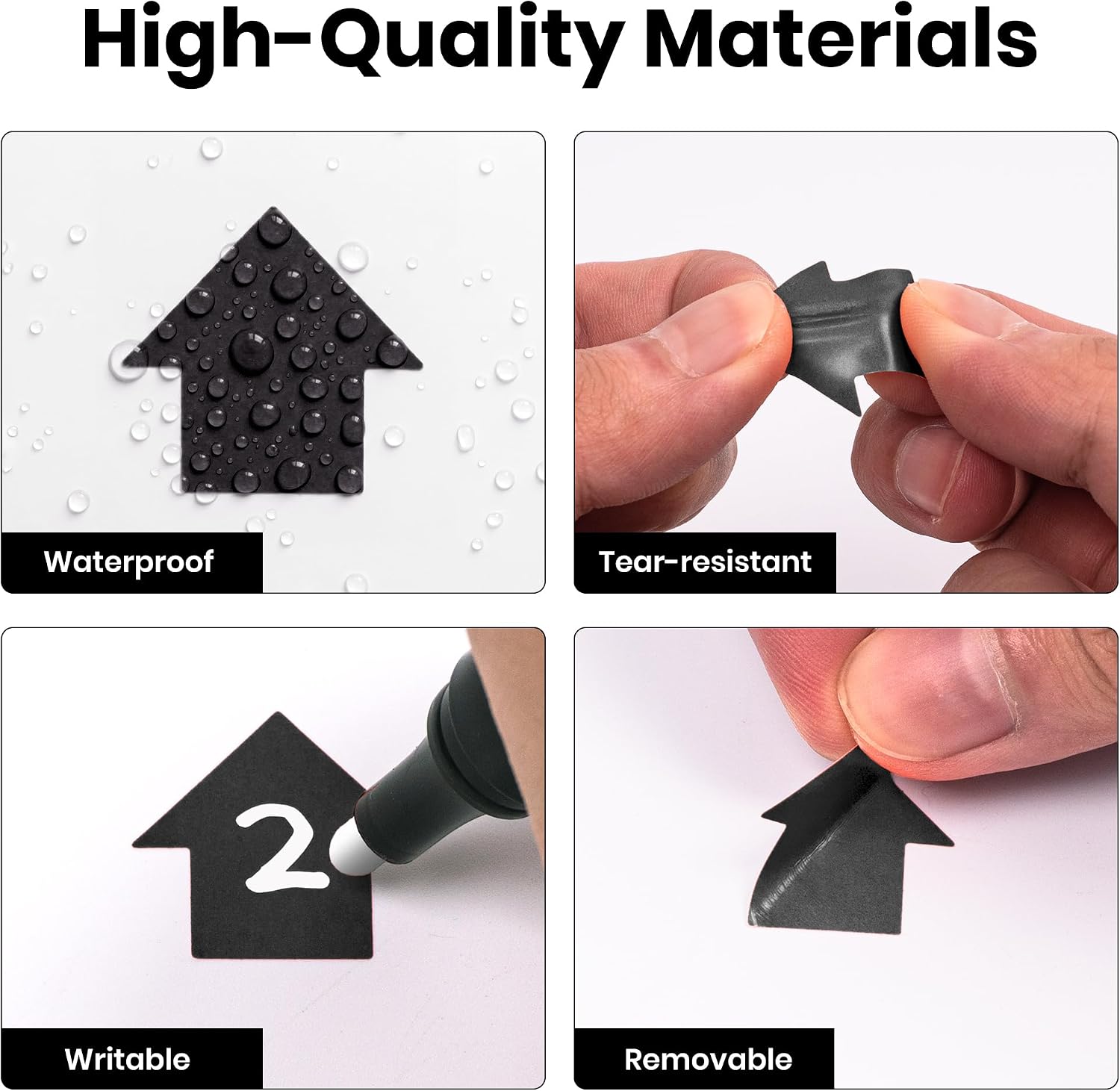 Small Arrow Stickers 1 Inch Vinyl Direction Label Black 1000 PCS