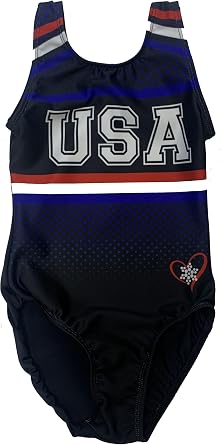 Retro USA Gymnastics Red, White, and Blue Tank Leotard