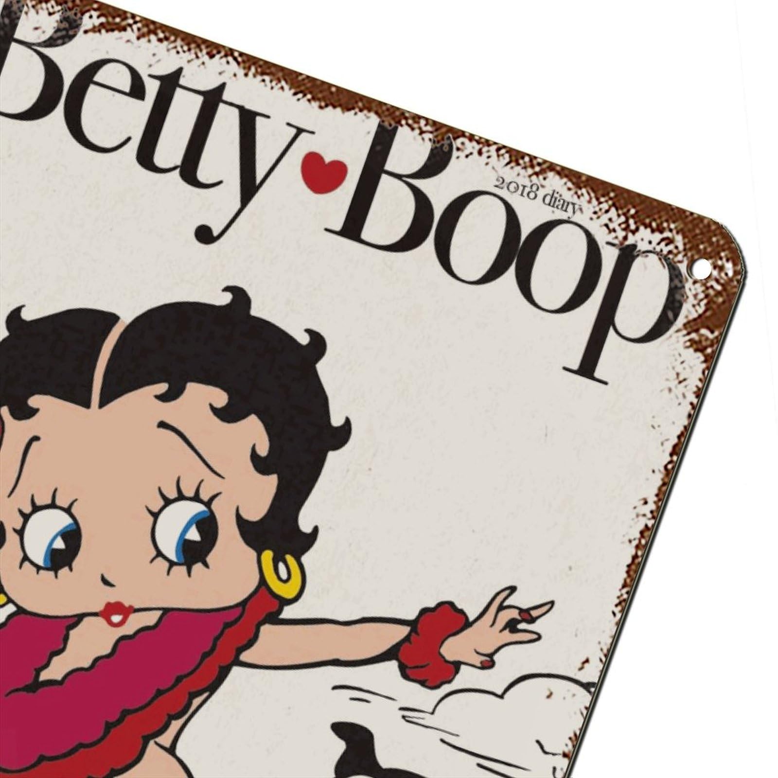 Poster Metallico Vintage Betty Boop - Cartello In Latta 30x40cm, Arredo Da Parete Per Casa, Pub E Locali - 2