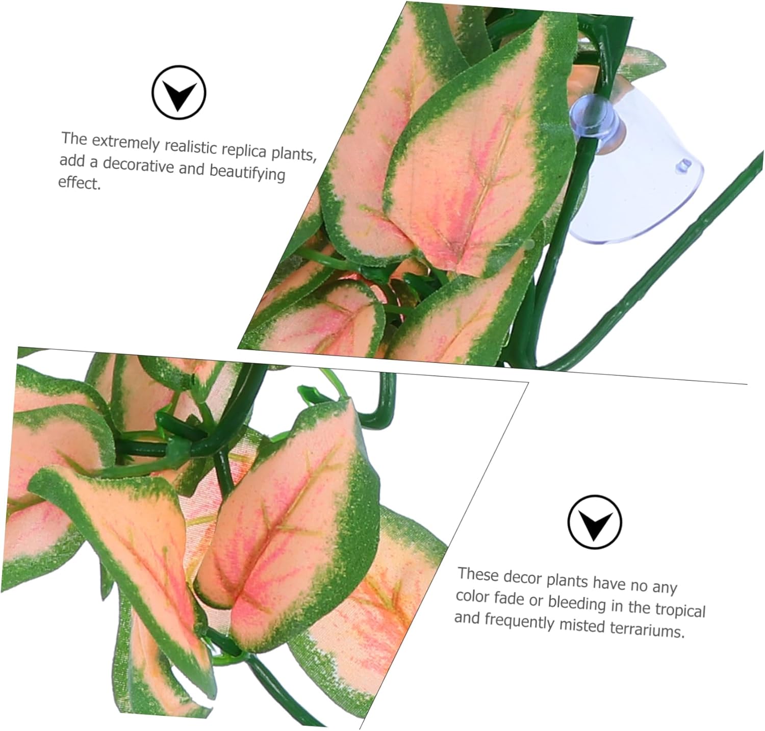 DOITOOL 9pcs Artificial Climbing Vines for Reptile Terrariums Lifelike Jungle Decor Bendable Green Plants for Geckos Lizards and Chameleons Habitat and Exercise Space