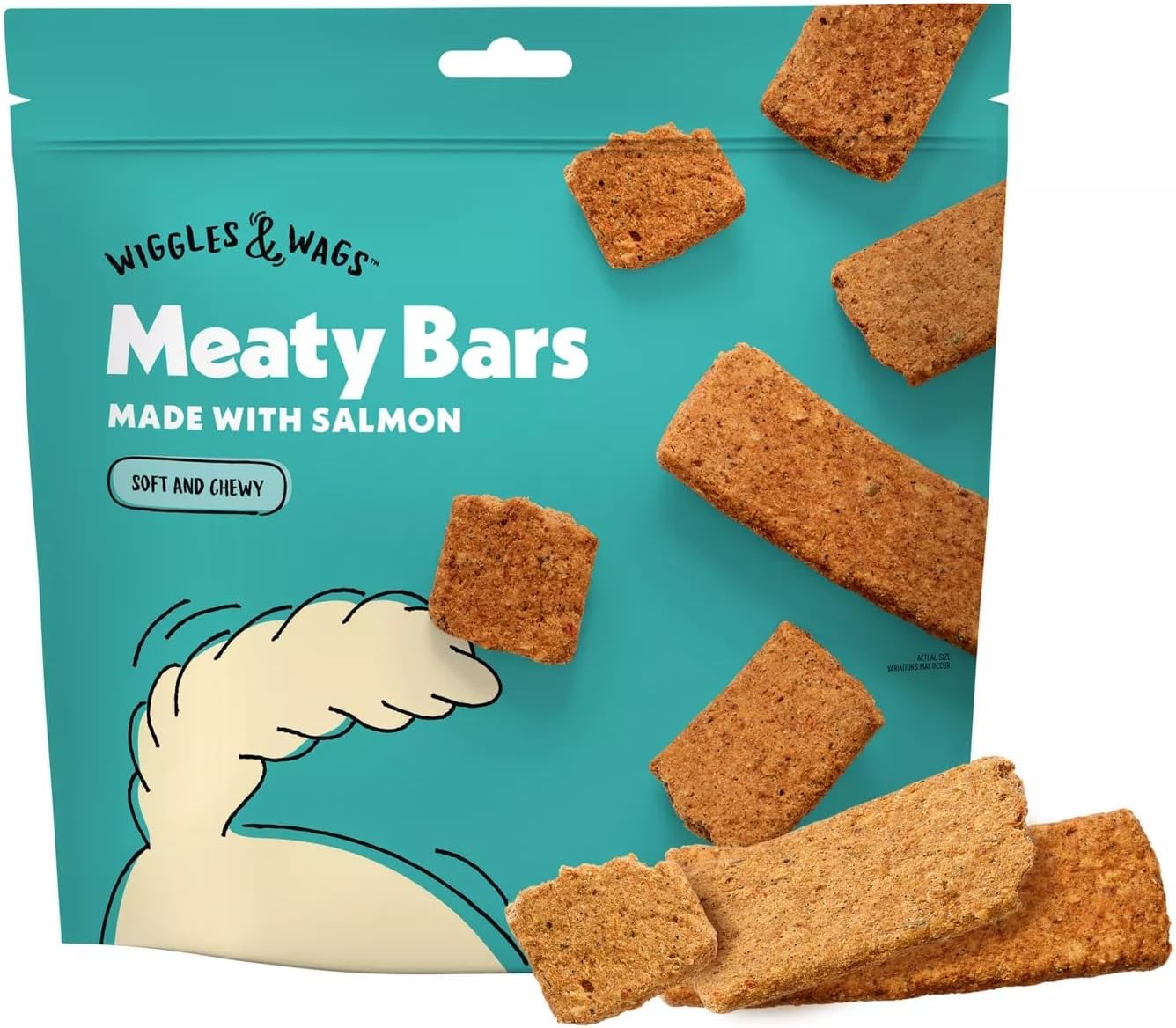 Wiggles and Wags Meaty Bars Made with Salmon