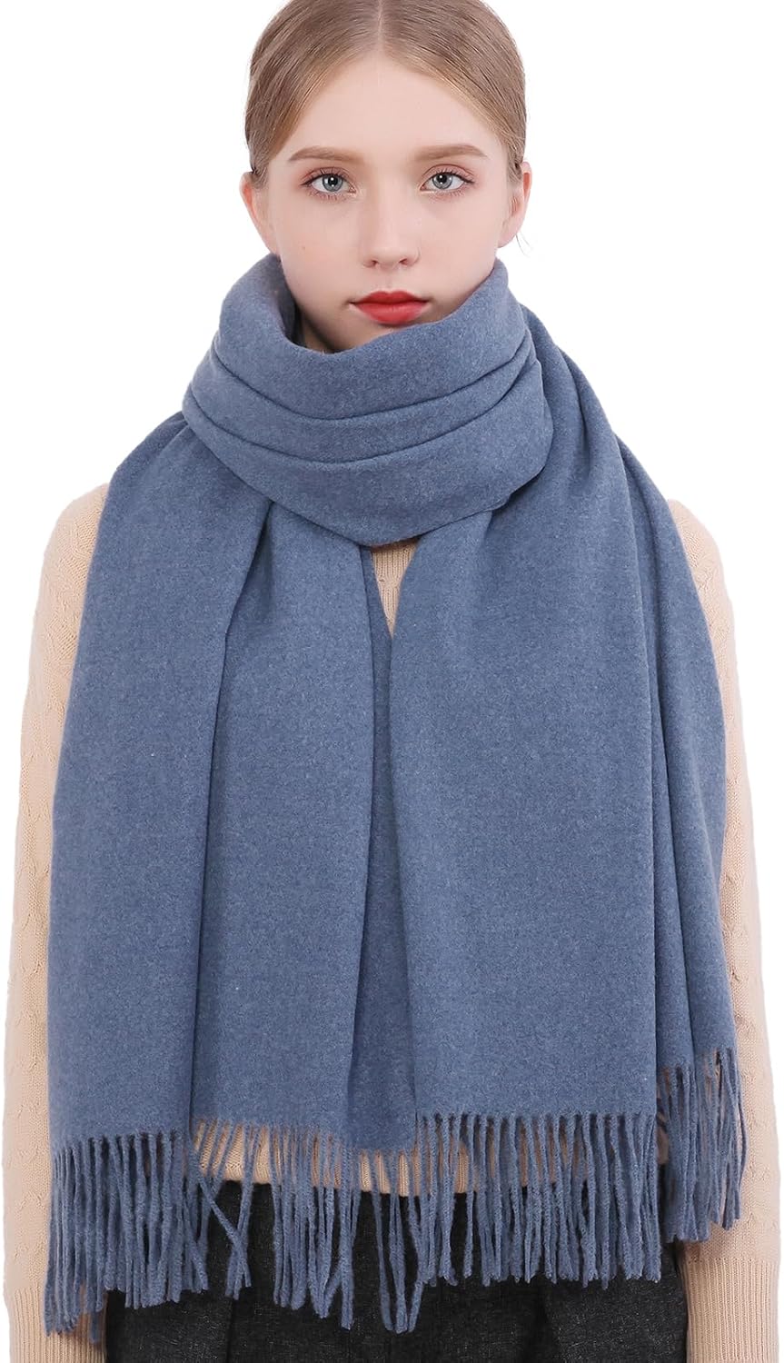 RIIQIICHY Winter Scarfs for Women Pashmina Shawls Wraps for Evening Dresses Large Warm Soft Scarves - Image 5
