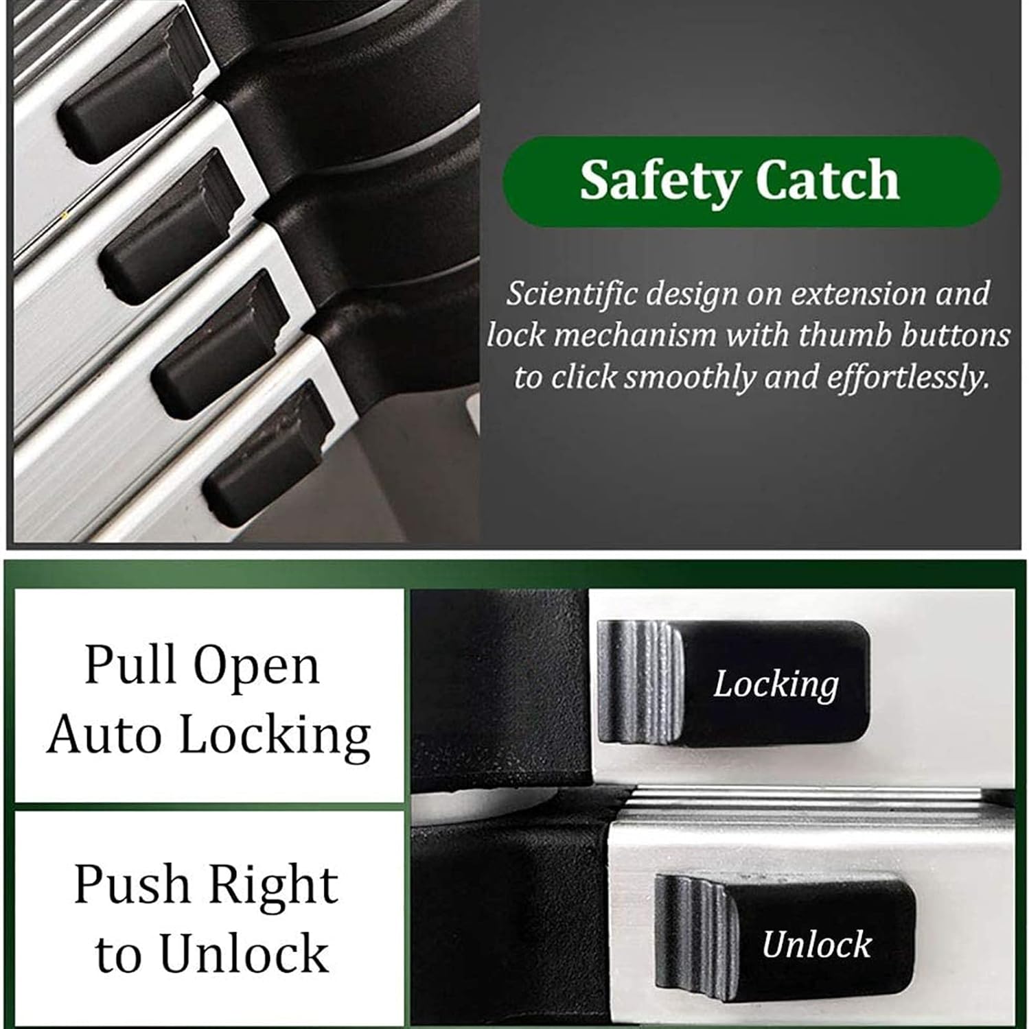 Ladders,Extra 7M/8M Tallcopiladder with Stabilizer Bar and Hooks, Alumiheavy Duty Retractable Ladders,for Climb Home Builders Attic Work Place Emergency Use, Load 150Kg/7M/23Ft