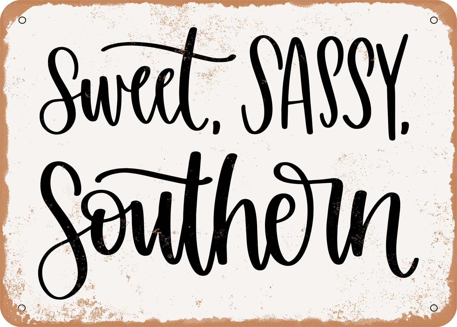 Miaomansenstore Metal Sign - Sweet Sassy Southern - Vintage Look Sign Home Decor