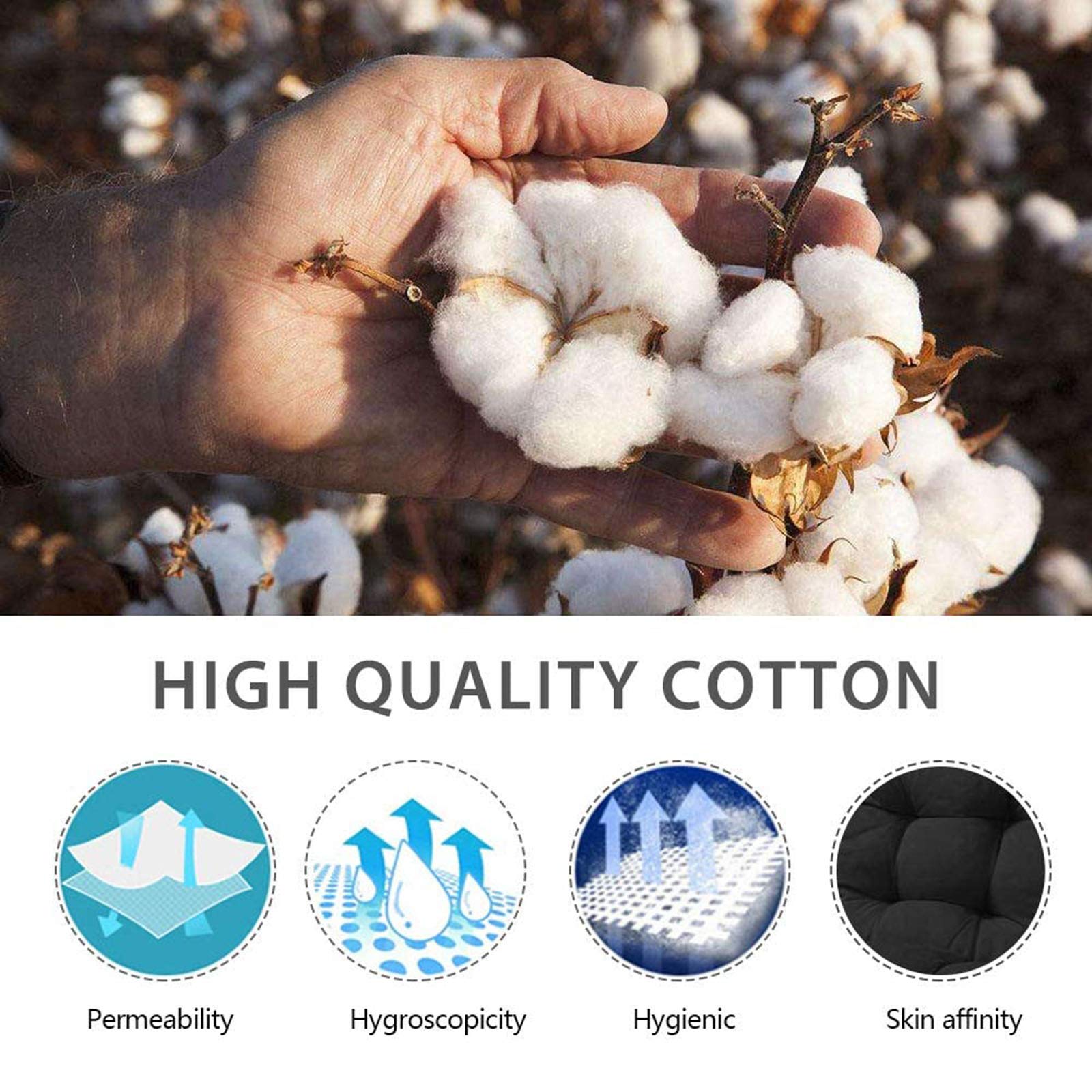 Cuscino impermeabile per sedia da esterno, per giardino, patio, terrazza e relax