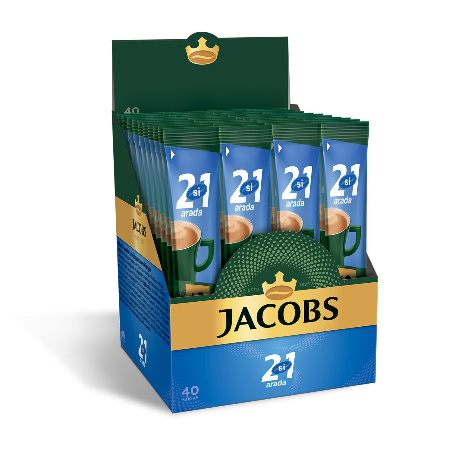 Jacobs 2'si 1 Arada 10.5 Gram x 40, Kahve