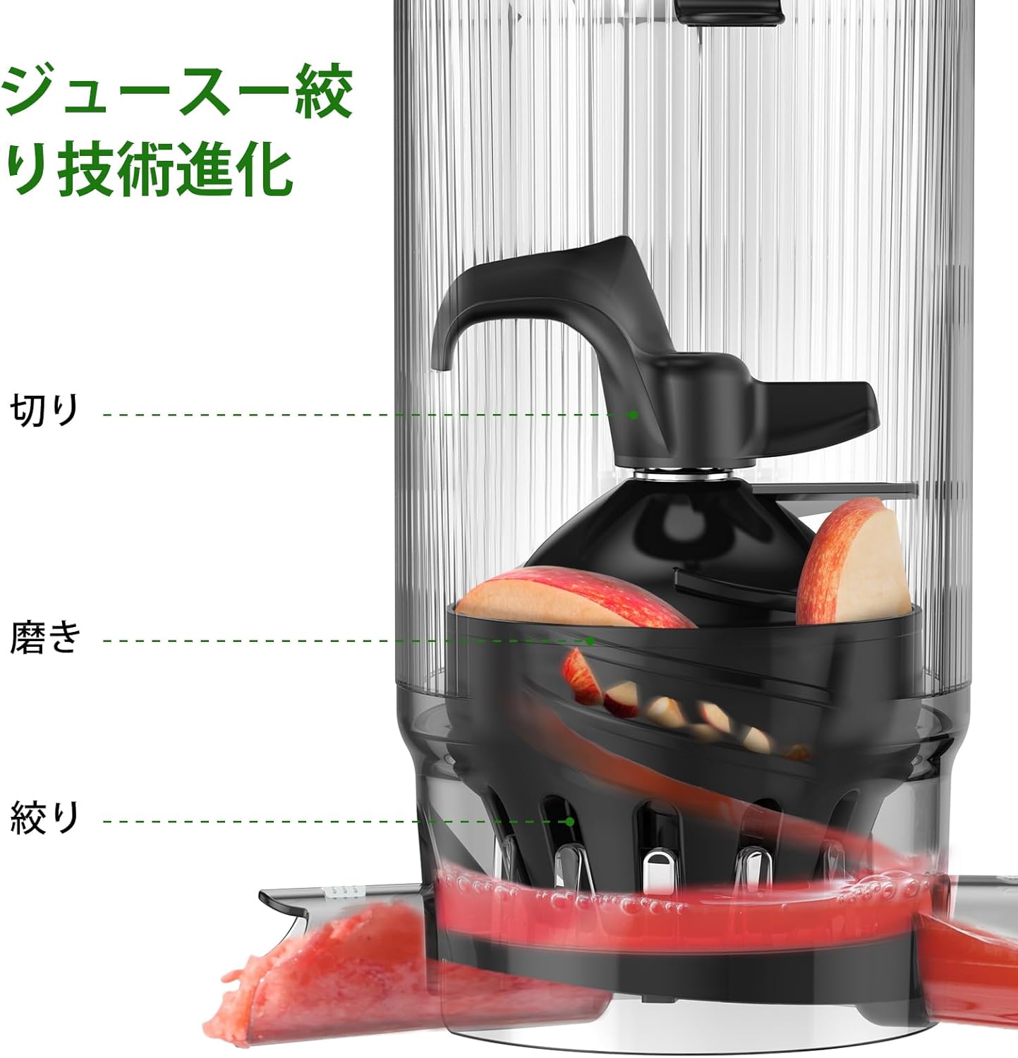 TUUMIIST ジューサー 13.46cm広い投入口 1.8L特大容量 スロー TUUMIIST ジューサー 13.46cm広い投入口 1.8L特大容量 スロー