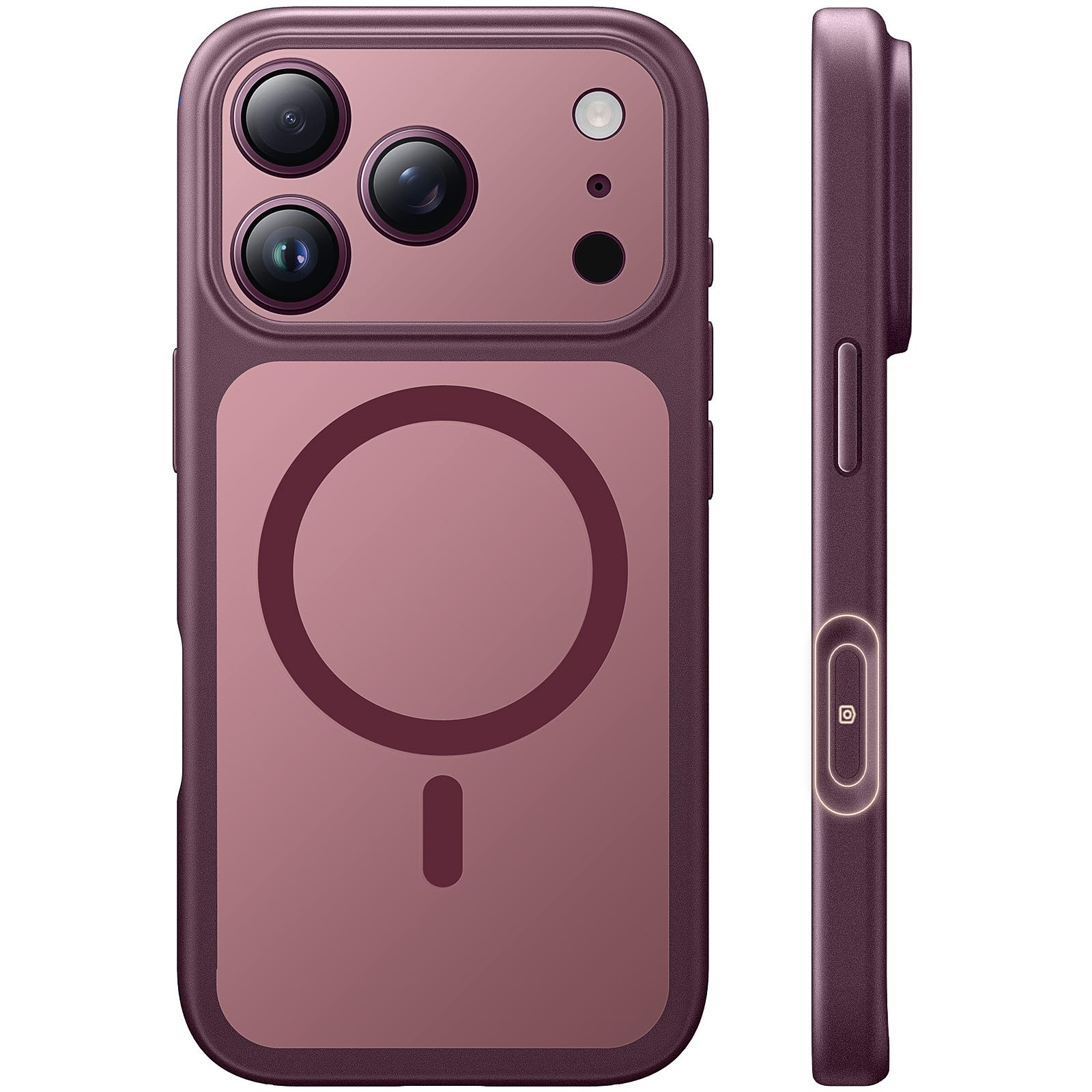 TAURI for iPhone 18 Pro Max Case, Compatible with MagSafe, Burgundy | (Full Camera Protection) Camera Control Cover Military-Grade Protection Magnetic Phone Case for iPhone 18 ProMax