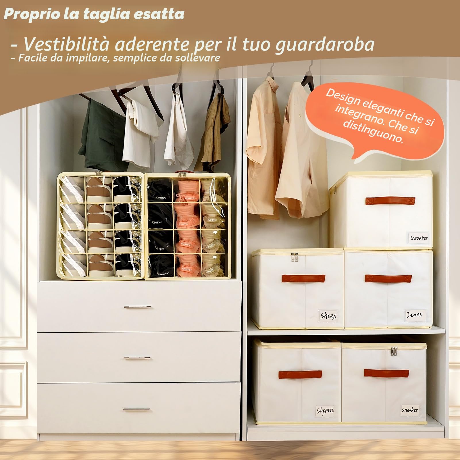 Patinao Portascarpe sottile – adatto a 12 paia di scarpiere, impilabili, salvaspazio, organizer per scarpe, per armadio, shoe rack per scarpe (1 pezzo)