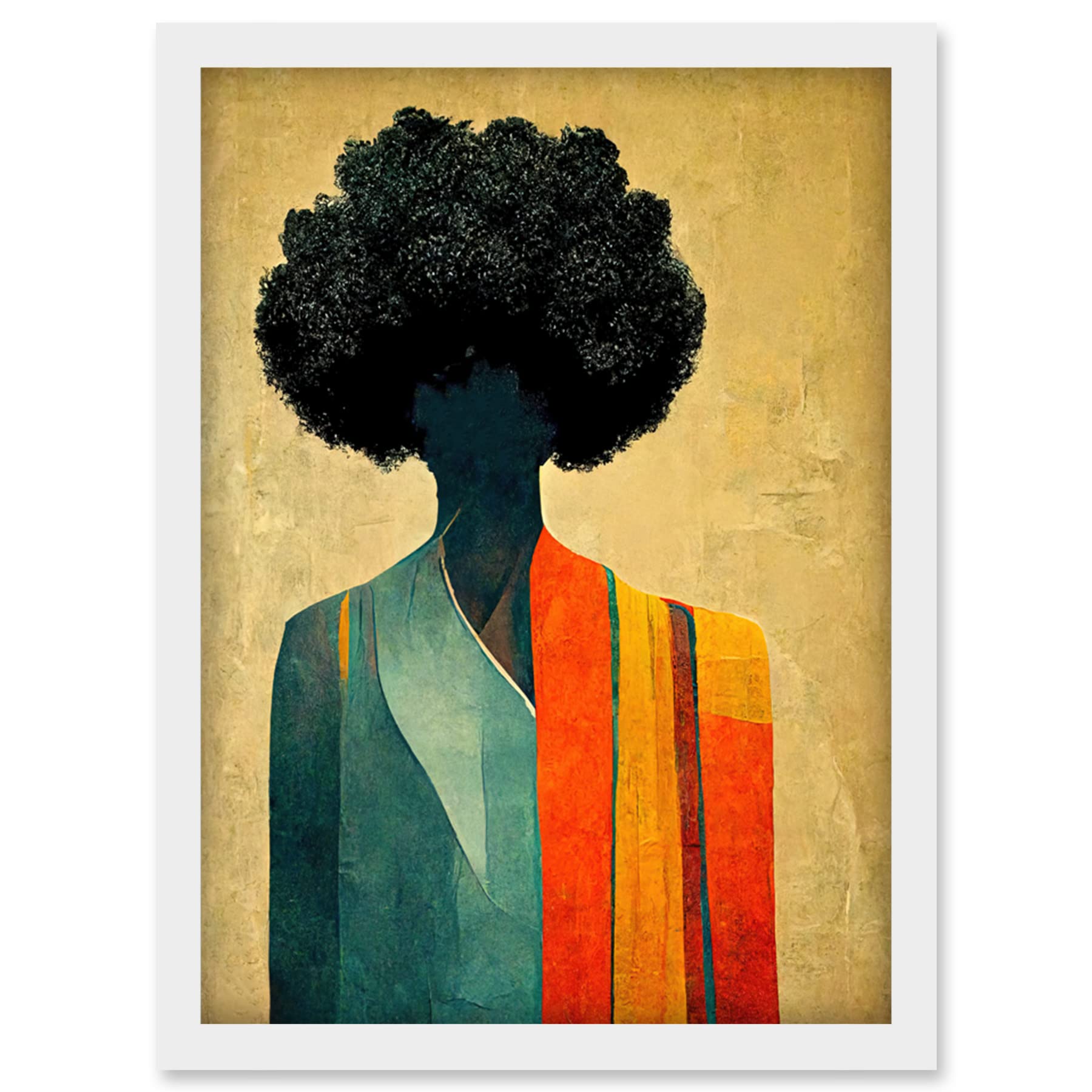 Doppelganger33 LTD Modern Abstract African Tribal Art Artwork Framed Wall Art Print A4