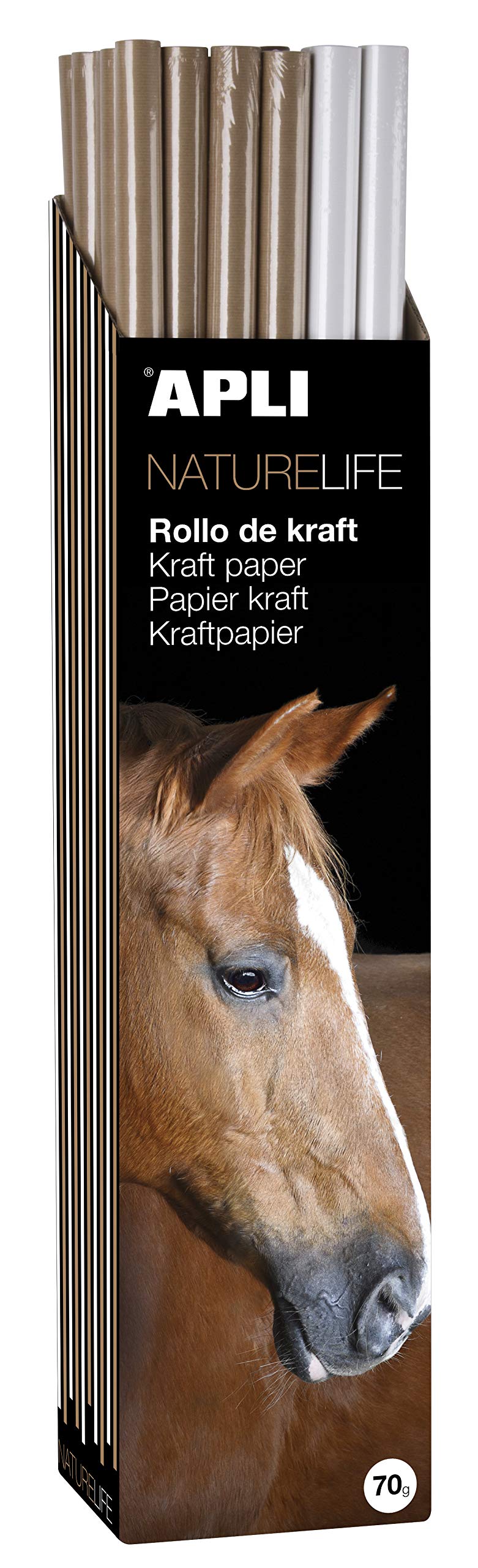 APLI 17588 - Papel Kraft surtido Nature Life 1 x 3 m 30 u.