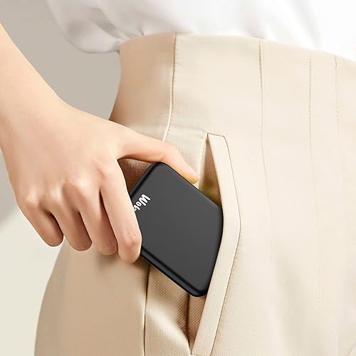 Miniatura 2 de wobsion Espejo de viaje recargable, espejo compacto de aumento 1x3x, espejo de bolsillo de 3 luces de color, espejo de maquillaje portátil