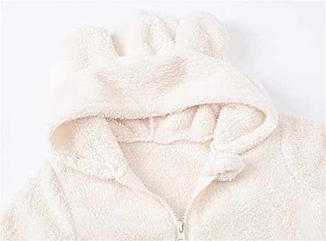 Tutina Neonato In Flanella Con Cappuccio - Animaletti Carini Per Inverno E Notte - Foto 5