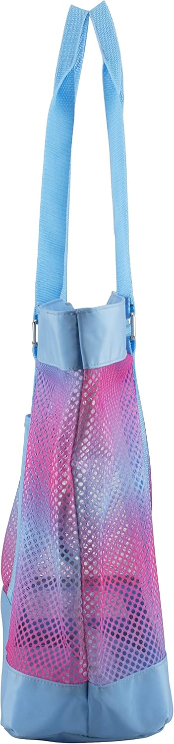 Eastsport Mesh Tote Beach Bag, Cotton Candy Ombre