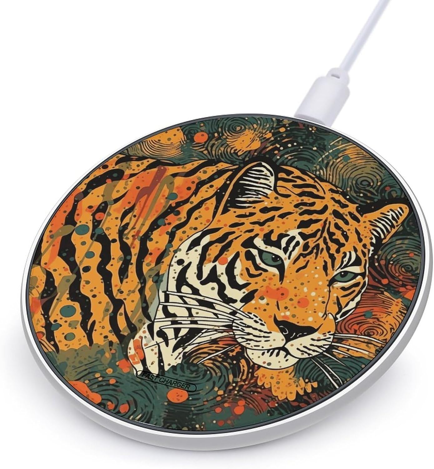 Wireless Charger with USB Cabled,10W Fast Wireless Charging Pad