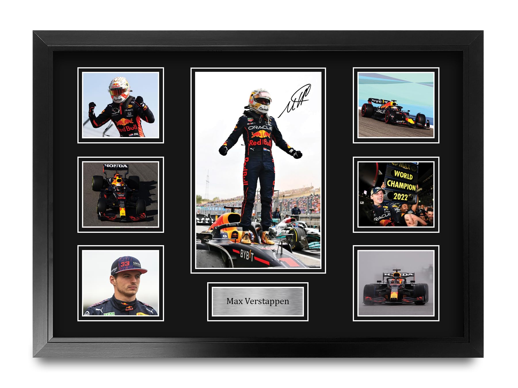 Poster Michael Schumacher F1 Incorniciato A3 - Regalo Per Tifosi Formula 1 Con Autografo Stampa