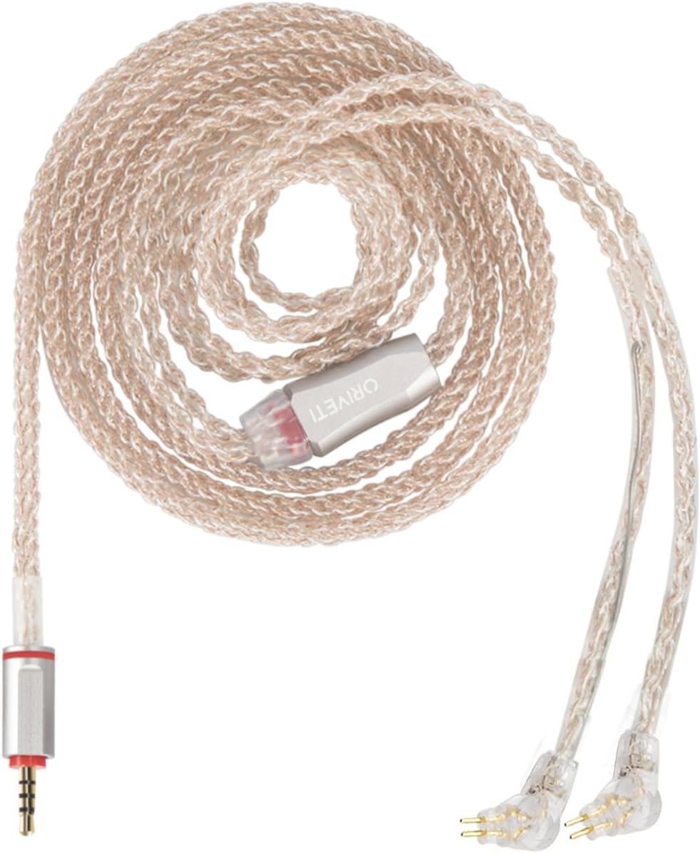 ORIVETI Affinity - Premium OCC & SPC Hybrid 8 cores IEM Replacement/Upgrade Cable (2.5mm Balanced Plug, 2PIN)