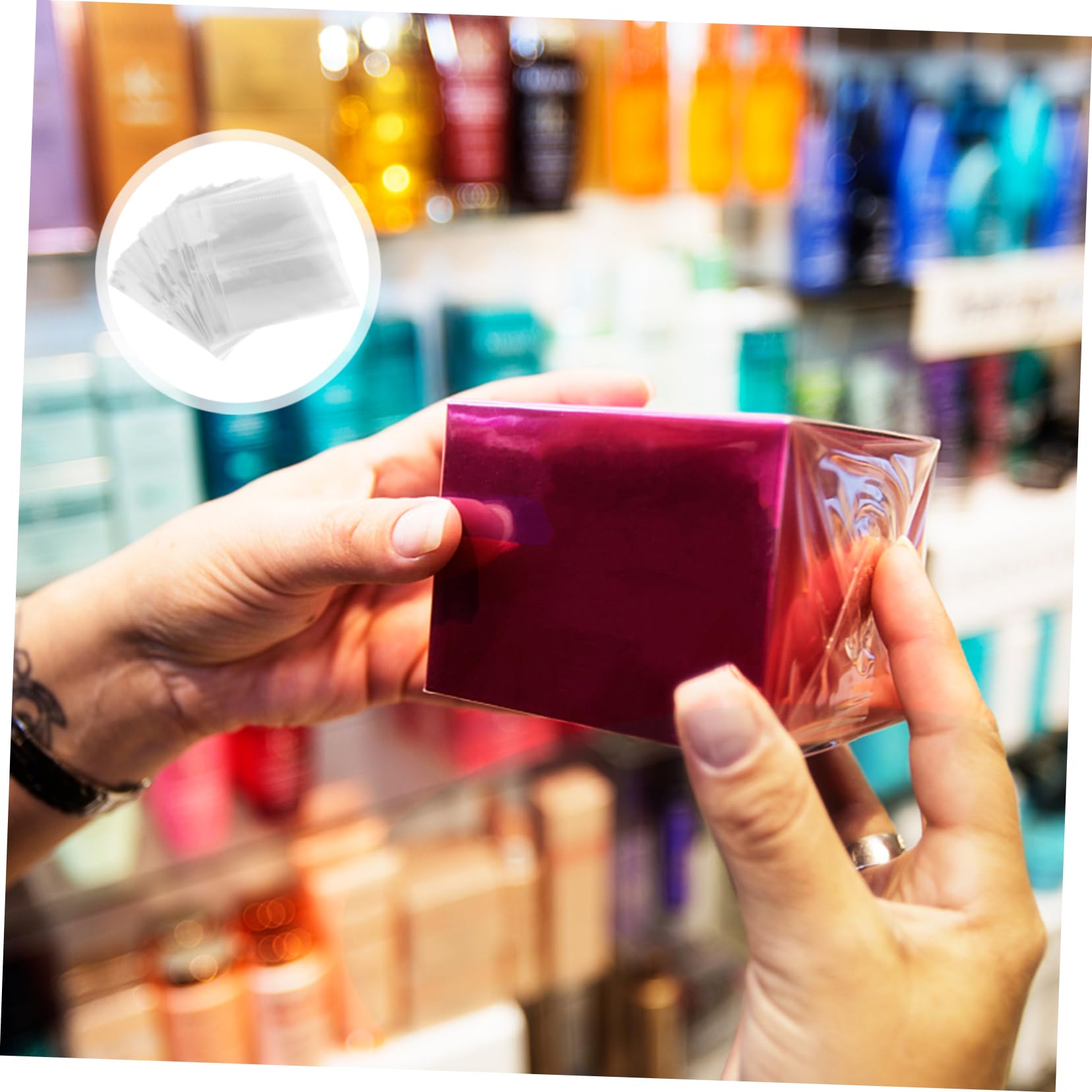 KICHOUSE Heat Shrink Tube for PVC Bottle 200 Pcs Shrink Wrap Film Sealing Bottle Caps Heat Tape