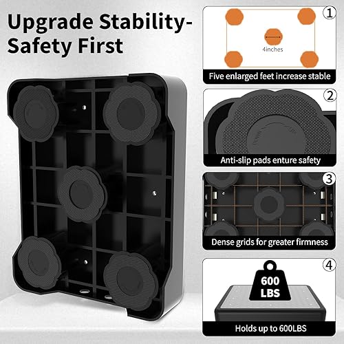 Miniatura 2 de Taburete ajustable para adultos, taburetes para niños pequeños, capacidad de 600 LBS, plataforma antideslizante de seguridad para ancianos y niños,