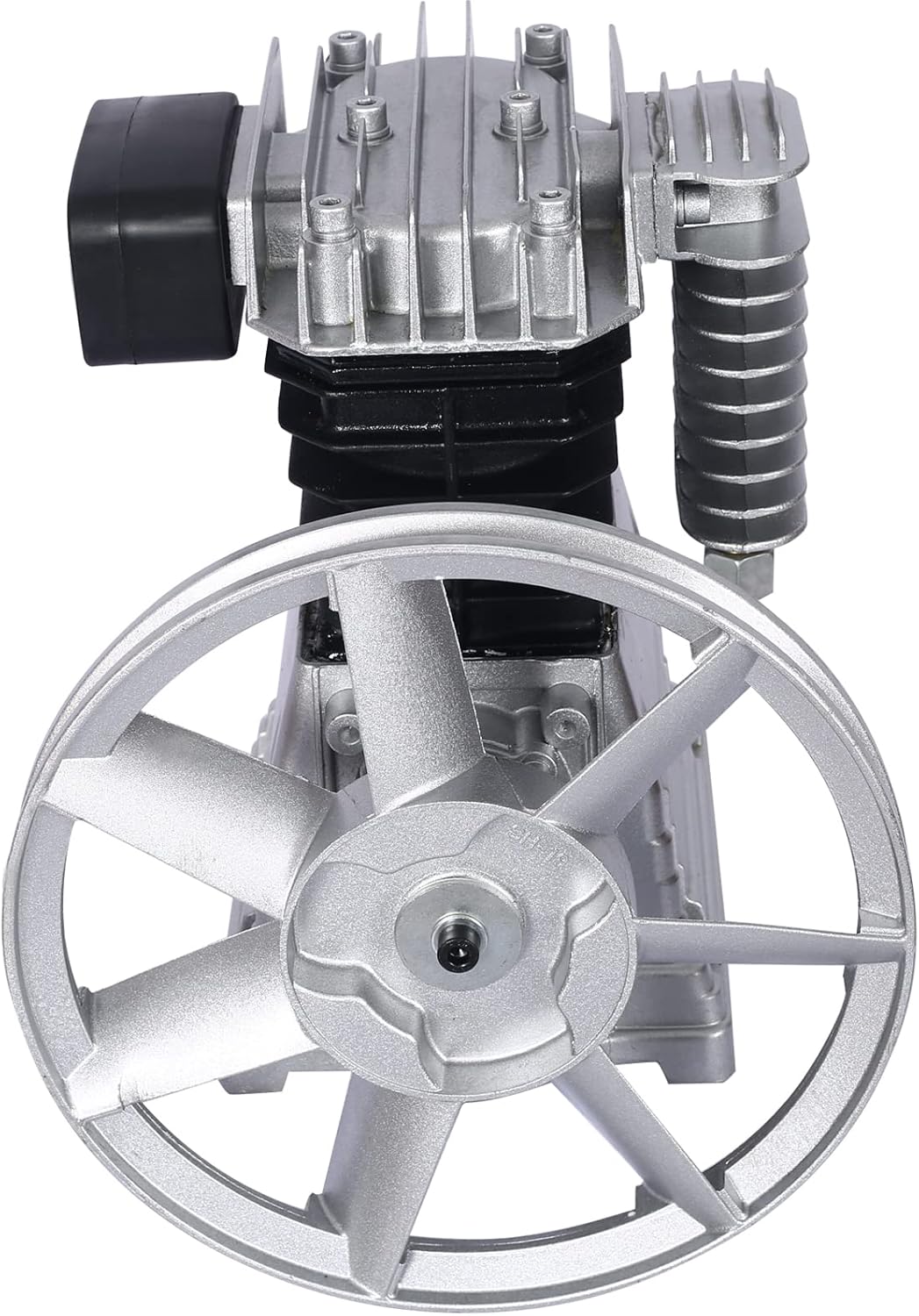Air Compressor Pump Head, 2HP Air Compressor Pump, 1.5KW 115PSI V Air Compressor Pump Faster Inflation & Low Noise (Silver)