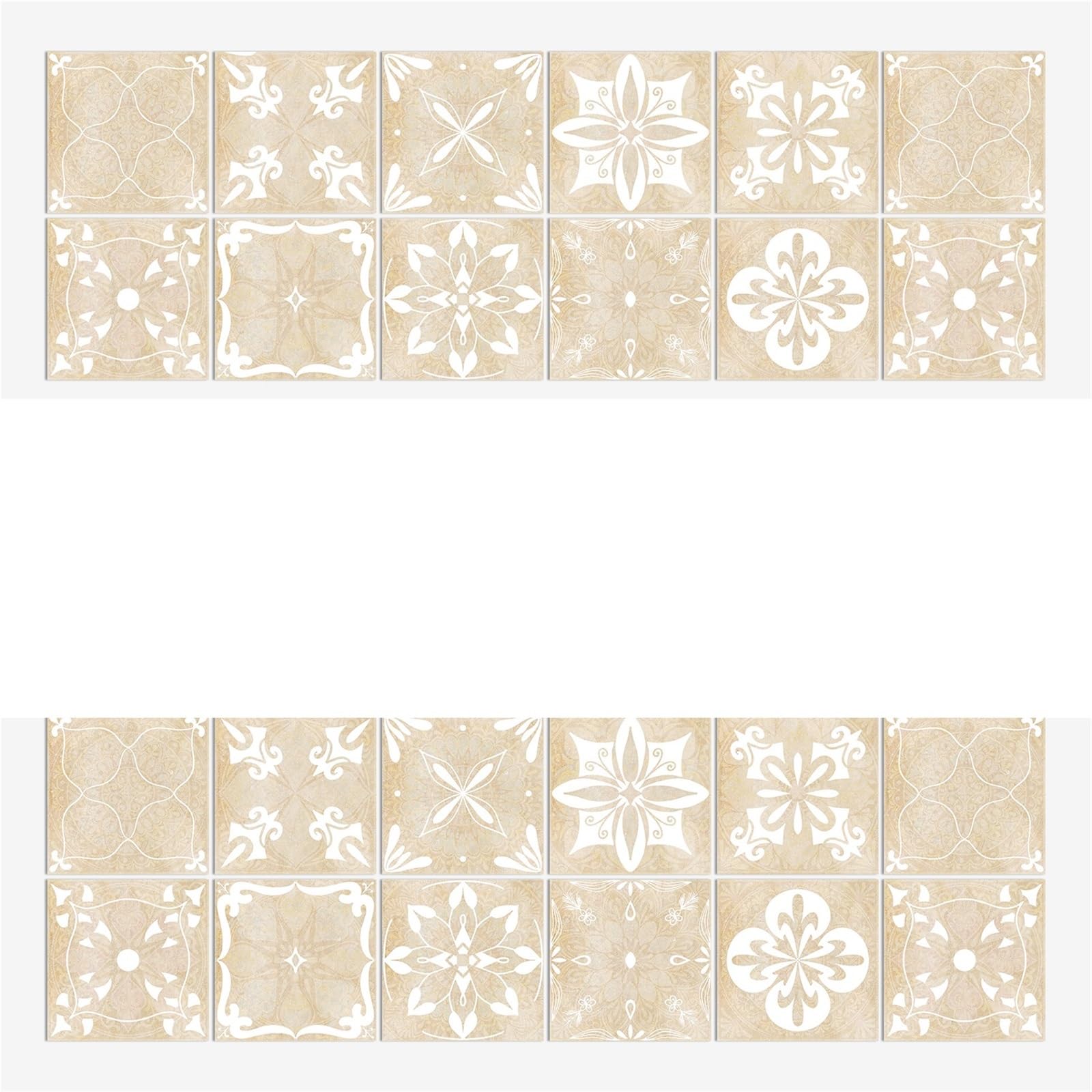 EJvkrbtx Tile Wall Stickers 24pcs Self-Adhesive Removable Multicolor 10-20cm Kitchen Bath(Color 14,15x15cmx24PCS)