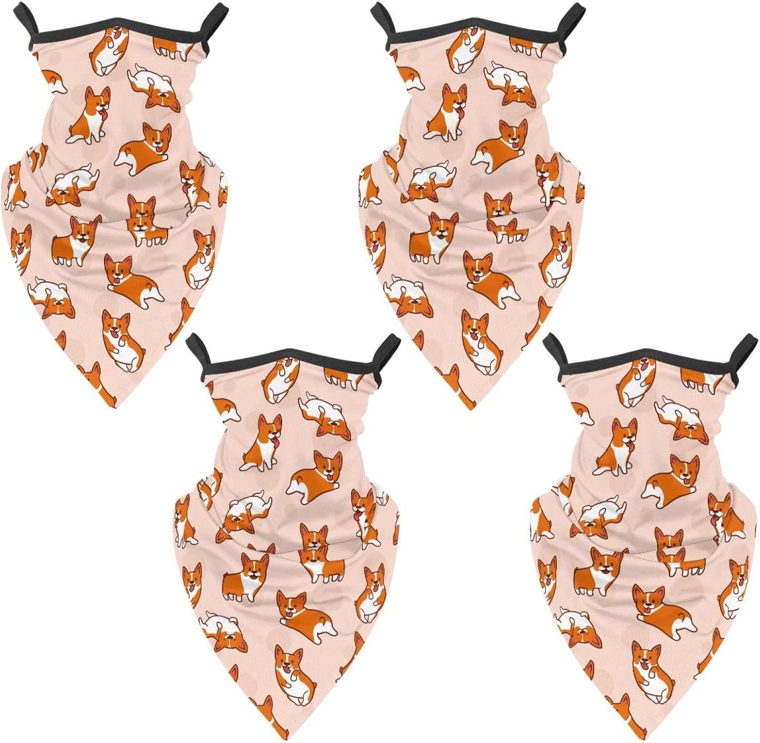 4 Pieces Tropical Palm Leaves Neck Gaiter Bandana Face Mask, Sun Cooling Scarf Gator Cover Head for Men Women