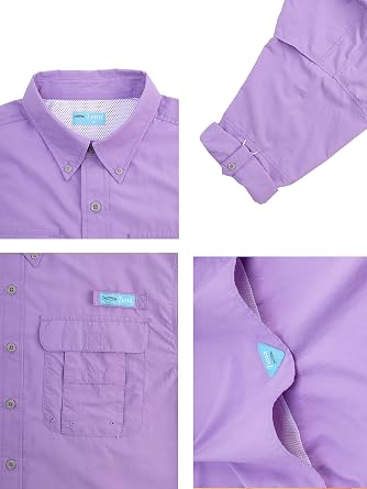 Mens Fishing Shirts Long Sleeve UV UPF 50+ Sun Protection Breathable Waterproof Quick - Dry Hiking Camping