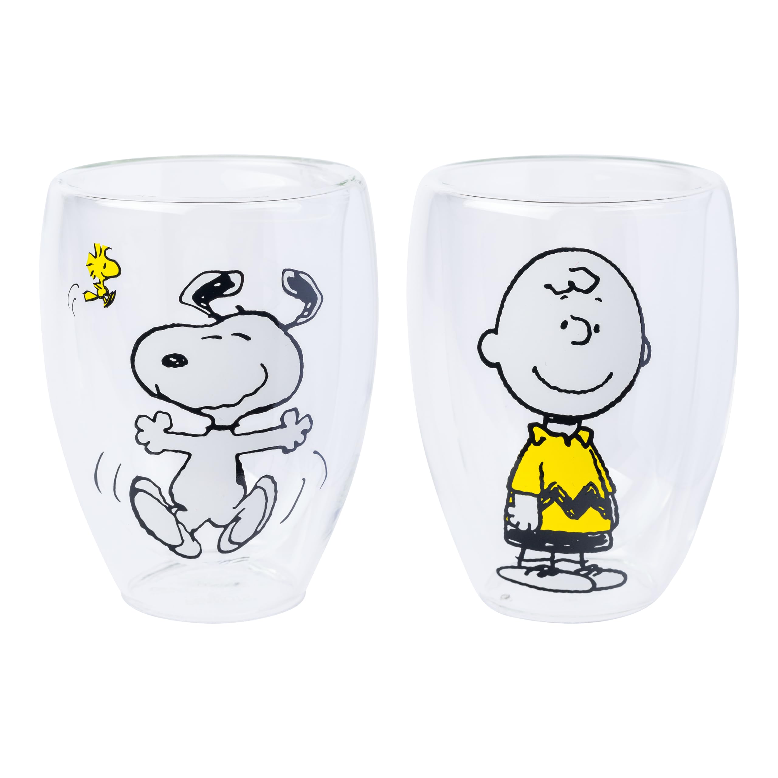Verres Peanuts Snoopy double paroi parfaits pour savourer votre café matinal en duo