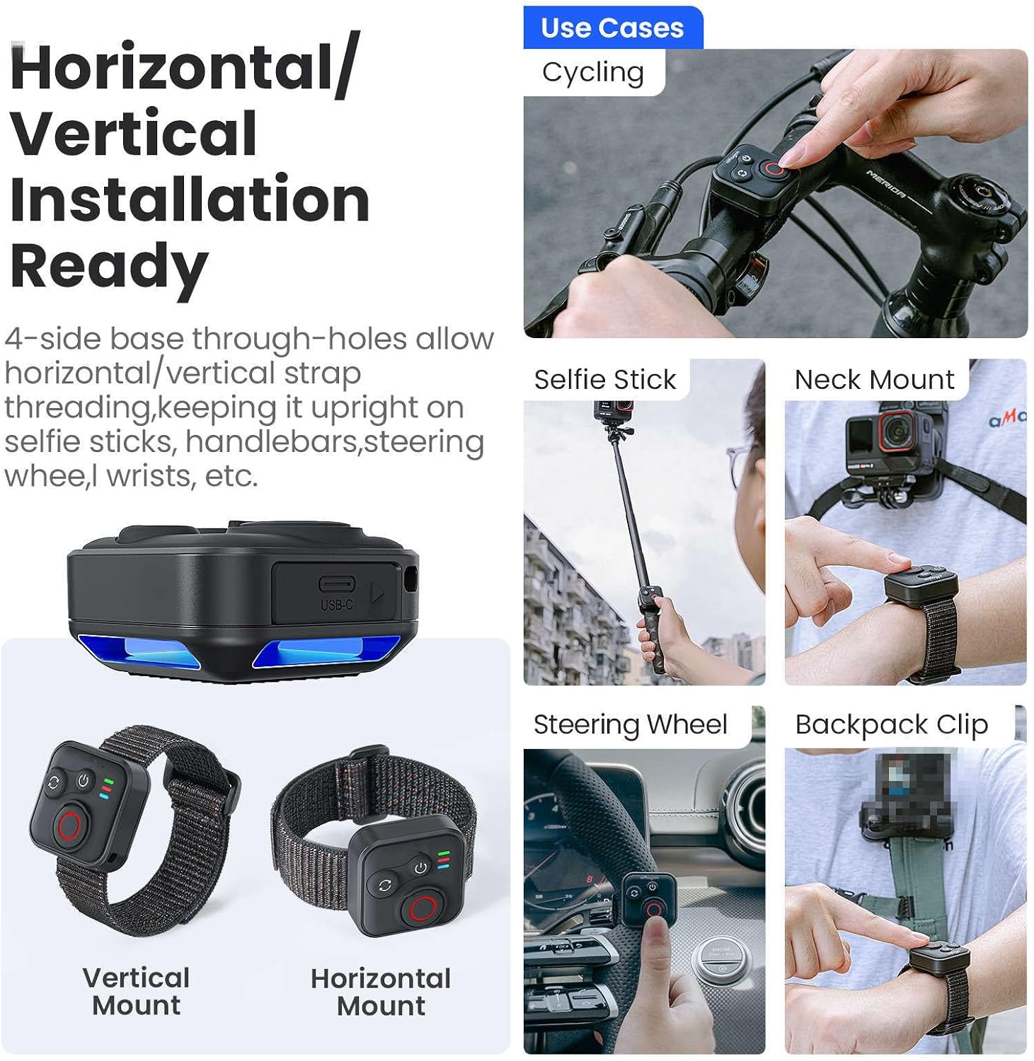 Bluetooth Camera Remote Control for Phone, Wireless Remote Control 50M Range Accessory
