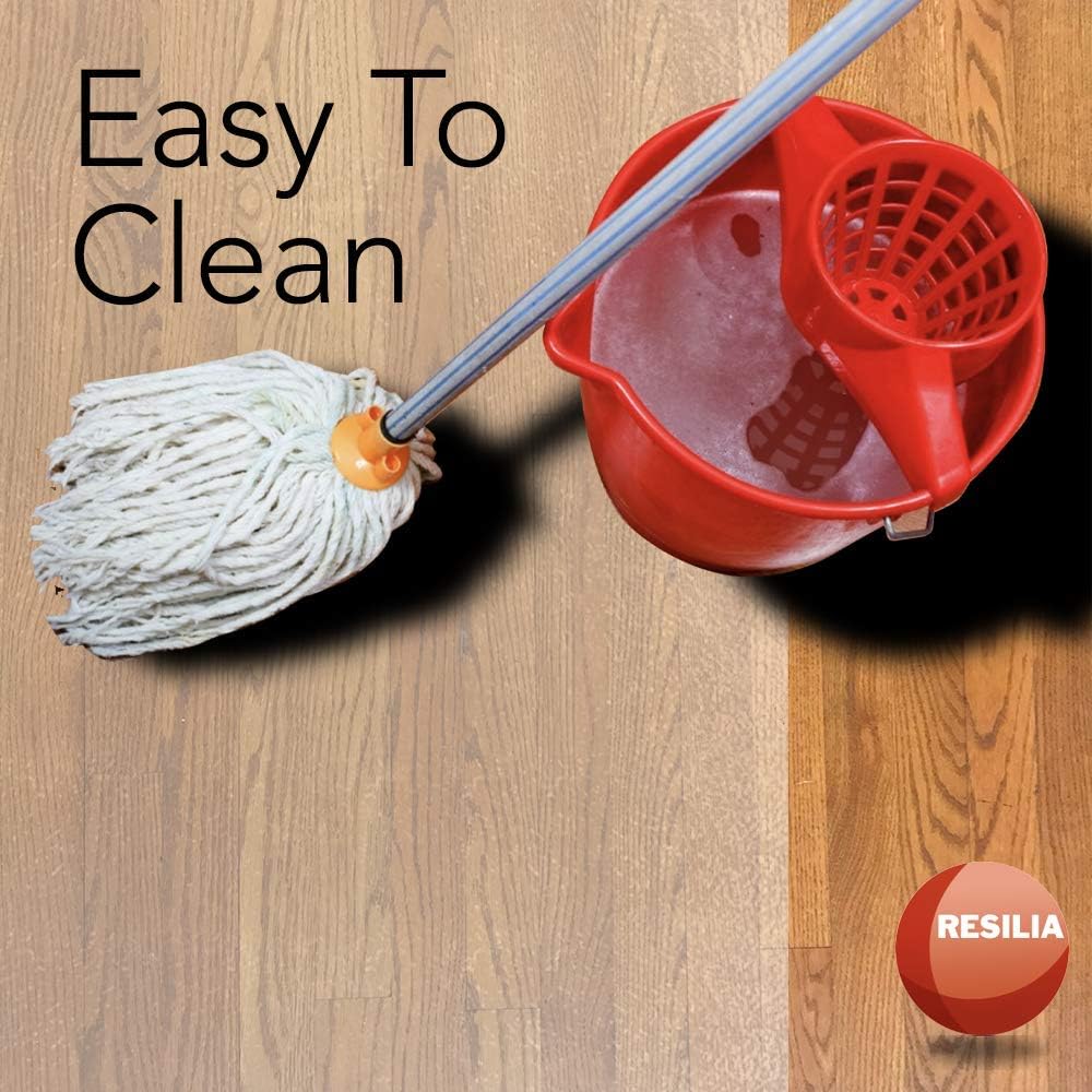 RESILIA - Deluxe Clear Vinyl, Plastic Floor Runner/Protector for Hard Floors - Skid-Resistant, Textured Pattern, (36 Inches Wide x 6 Feet Long), Made in The USA