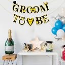 Rozi Decoration Groom To Be Banner – 1 Set Glossy Wedding Decor gallery image