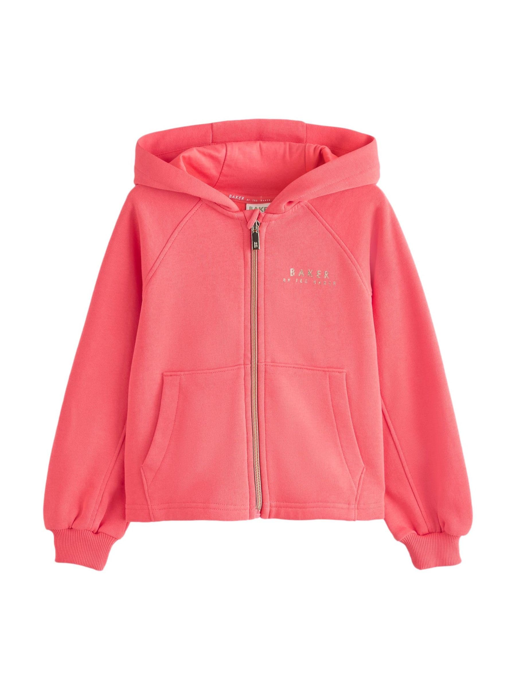 Ragazza Felpa con Cappuccio Oversize con Zip Completa