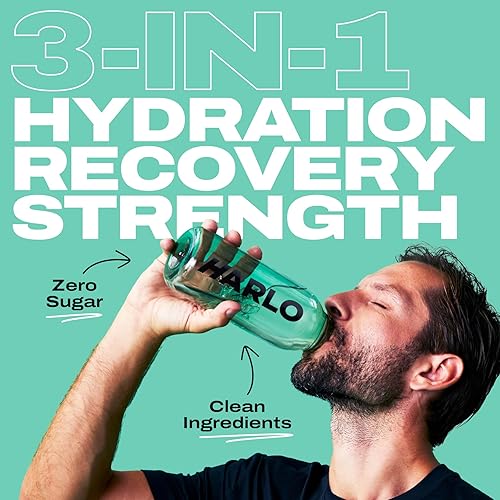 Miniatura 3 de Harlo - Mezcla de bebida con electrolitos de sal cítrica con colágeno bovino y creatina - Polvo de monohidrato de creatina - Polvo de bebida