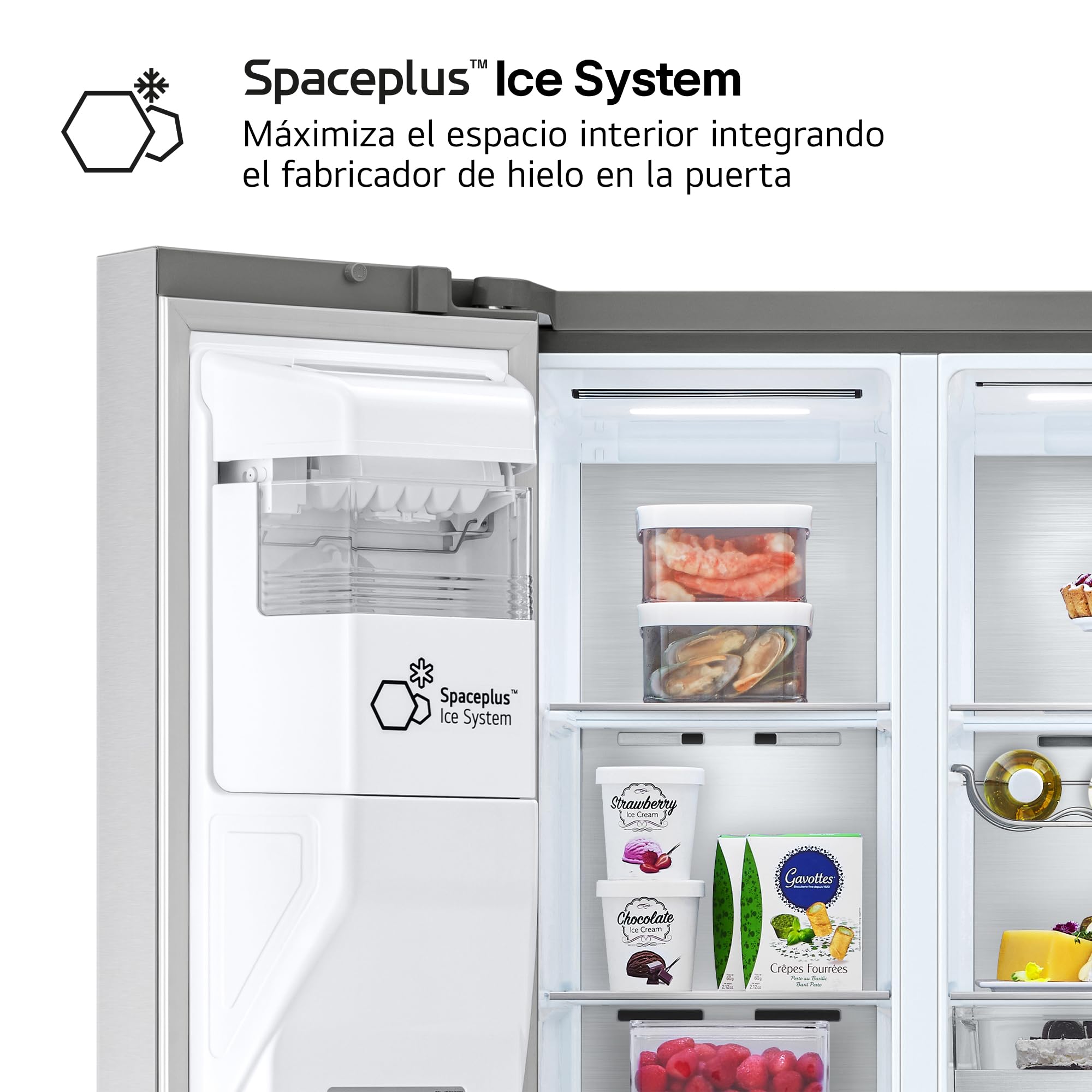 LG GSXV91BSAE - Frigorífico Side By Side, Serie 900, Instaview Door-in-Door, Fresh Balancer, Clasificación E, 635 L, Sin Toma de Agua, Inox Antihuellas