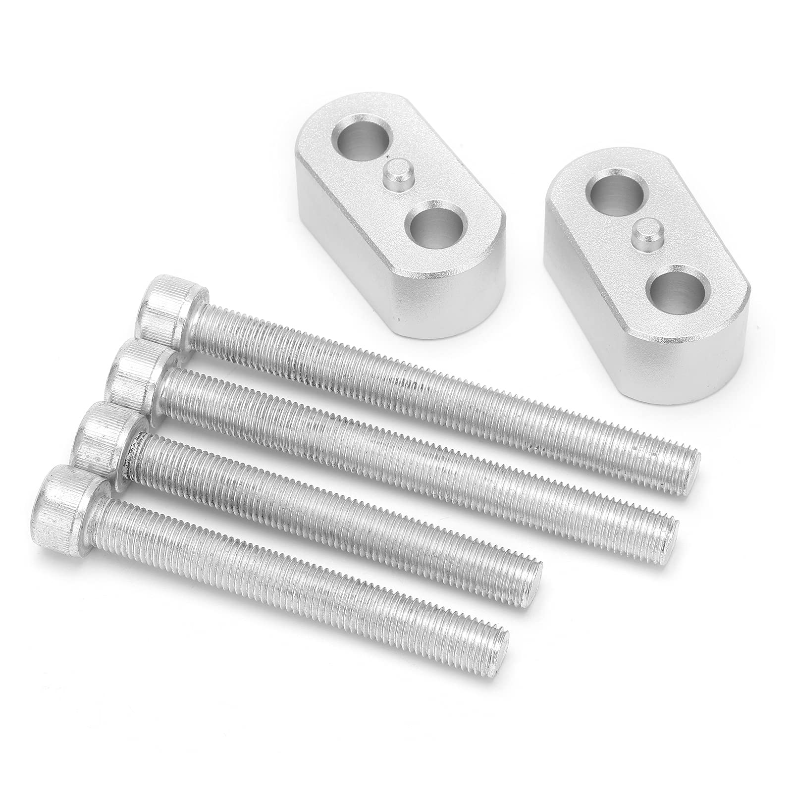 Podstawka Kierownicy Motocykla Podstawka Uchwytu ze Stopu Aluminium Anodyzowanego CNC Lepszy Komfort Jazdy Podnoszenie Kierownicy dla Zawodników TIGER 800 900 1200 (Srebro B)