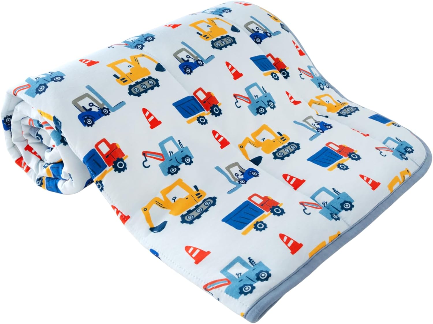 Infant Baby Reversible Comforter Viscose from Bamboo Nursery Blanket for Boys and Girls Soft 2-Layer Toddler Quilt Blankets for Swaddling 30 x 40 Inch Blue Car