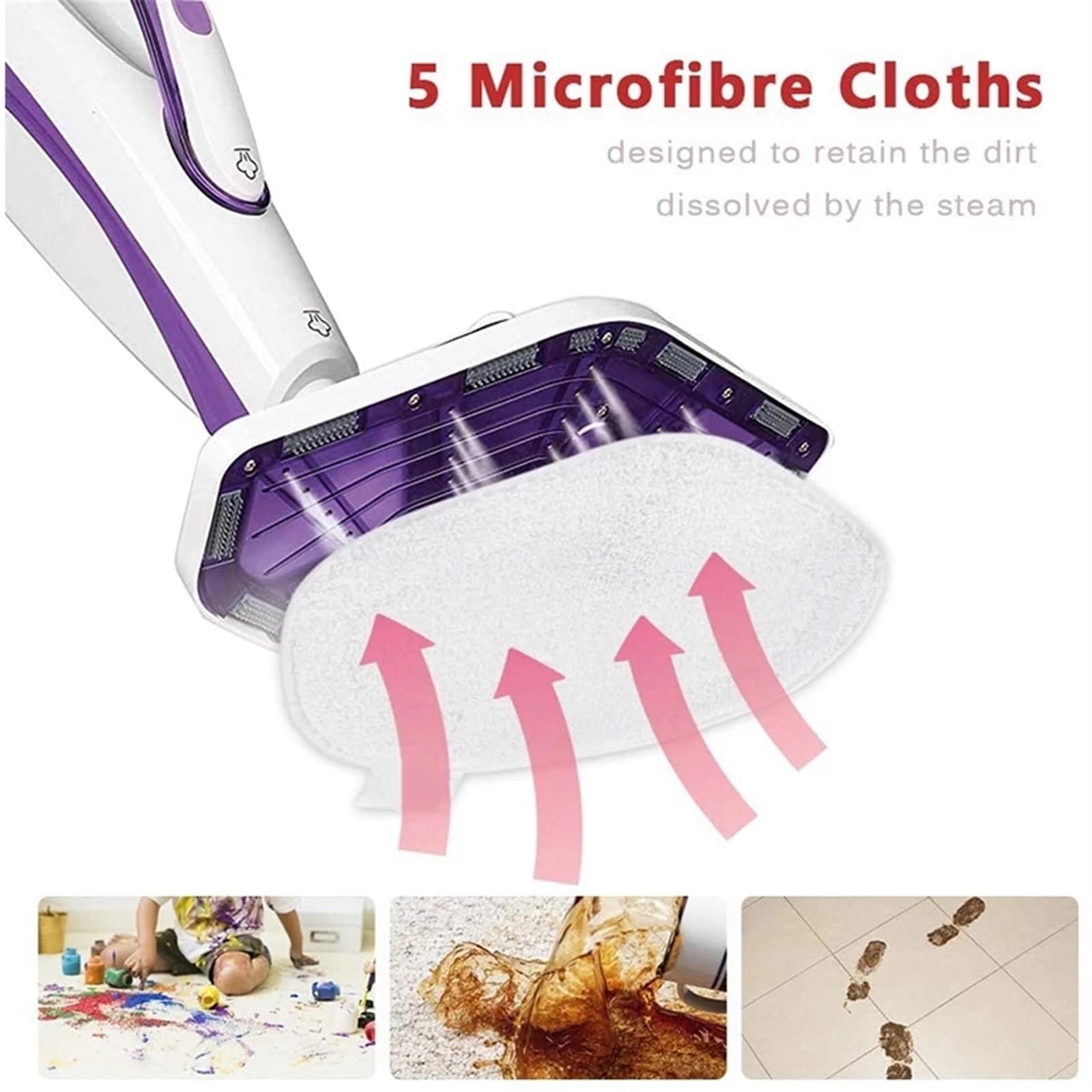Kit di accessori di ricambio for panno for mocio, aspirapolvere a vapore, stracci for mocio, panno in microfibra, parti di ricambio for mocio kit ugello pulitore a vapore(16pcs)