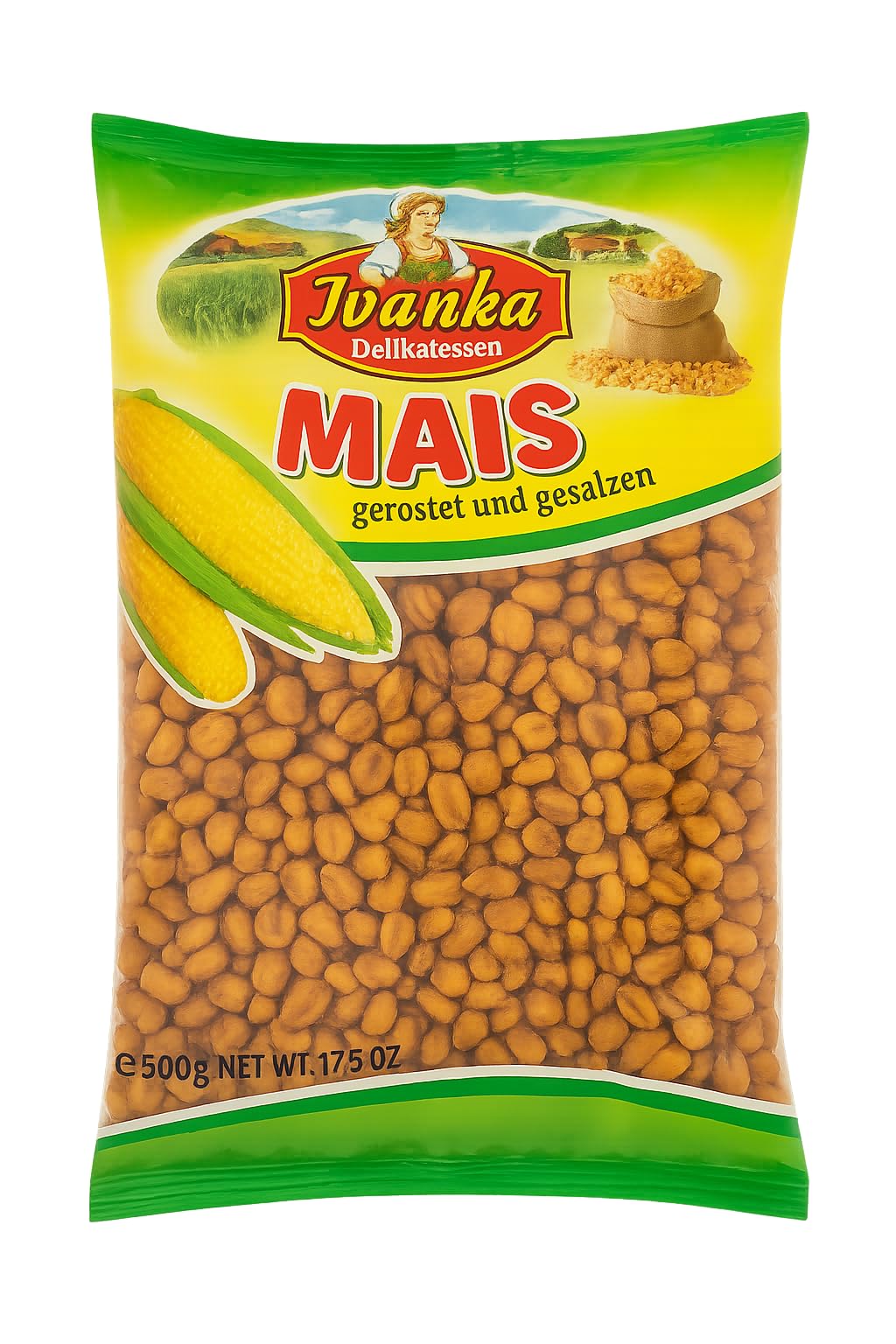 Ivanka Gerösteter & gesalzener Mais 5 x 500 g – Knusprig-gesunder Snack ohne Zusatzstoffe – Herzhafte Alternative zu Chips, ideal für Partys & Büro