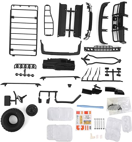 Miniatura 6 de VGEBY Carcasa de automóvil RC, LC80 carcasa de plástico para repuesto para WPL 116 C14 C24 RC (versión de competencia), accesorio para modelo de