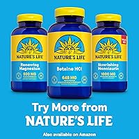 Vista 6 de NATURE'S LIFE Betaína HCL con pepsina - Fórmula de salud digestiva con enzimas digestivas para apoyo a la salud intestinal - Suplemento de ácido