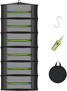 MEKOLIFE Herb Drying Rack with Mesh Design, Hanging Drying Rack with Gre...