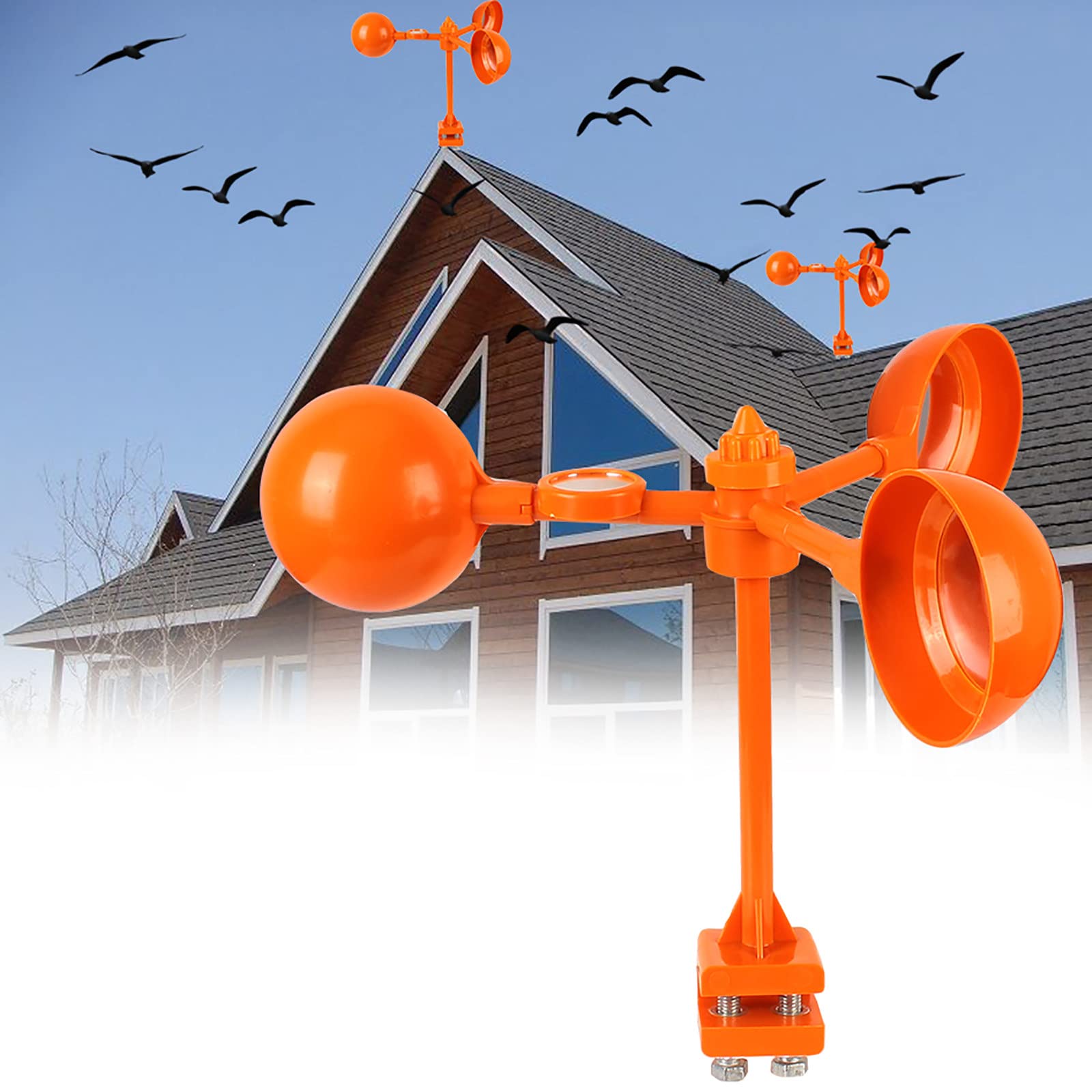 Répulsif solaire contre les oiseaux imperméable avec effaroucheur sonore 120 dB et flashs 360°