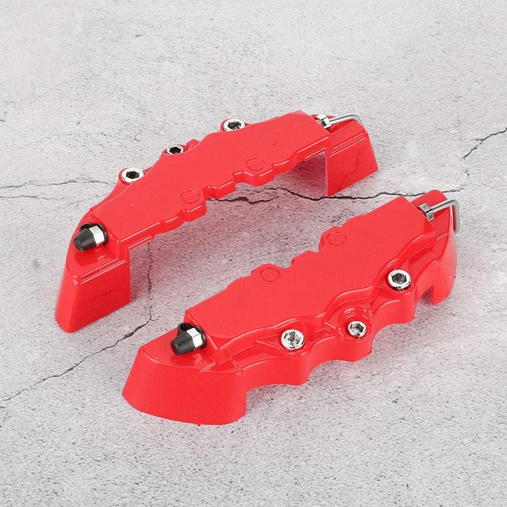 FILFEEL 2PCS Premium ABS Brake Caliper Covers for Car -, Heat, Easy to Install, Red 3D Wheel Decoration