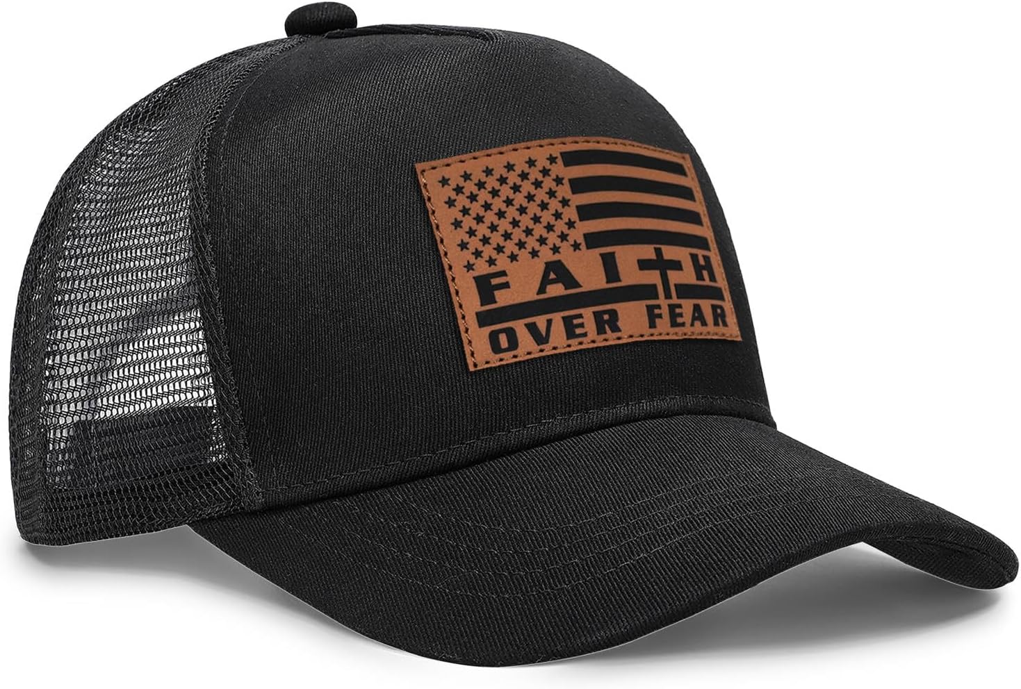 Jesus Hat Christian Gifts for Men American Flag Hats Faith Over Fear Hat Fathers Day Christmas Birthday Gifts for Friend