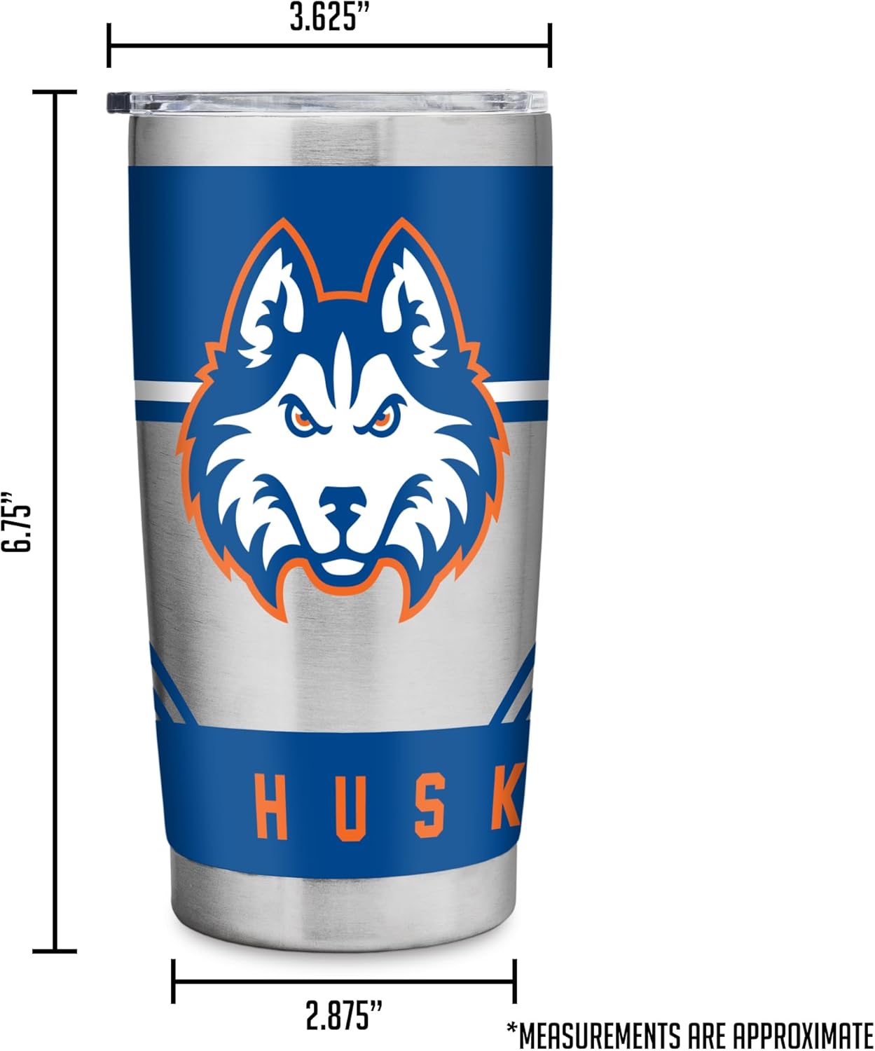 Rico Industries NCAA Houston Christian Huskies Standard 20oz Stainless Steel Tumbler with Lid - Great For Coffee, Tea, Water or Cocktails - Image 8