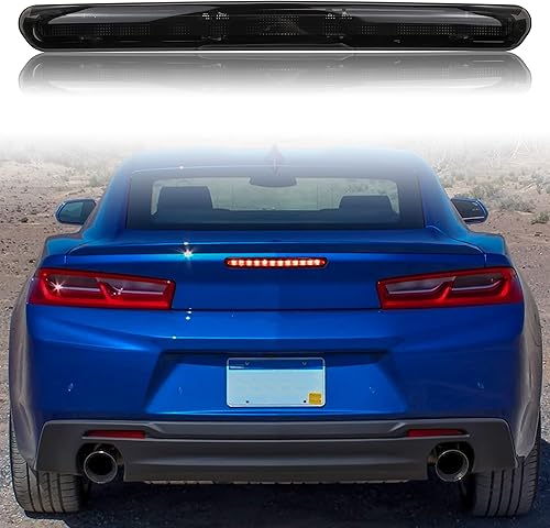 Tercera luz LED de freno para Camaro 16-20, luz de freno central negra ahumada KEWISAUTO para Camaro Gen6 2016-2020 accesorios (1 unidad, repuesto