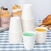 Vista 2 de RACETOP [100 Pack] 3 oz Bathroom Paper Cups, Disposable Paper Cups, Mouthwash Cups, Paper Coffee Cups, Ideal for Bathroom