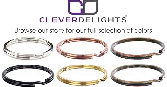 CleverDelights 3 Key Rings - 10 Pack - Large Split Key Rings - Strong Key Chain Ring Connector - 3 Inch