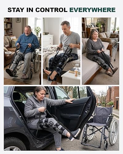 Miniatura 6 de Correa Trideer para estiramiento y yoga para terapia física, 10 bucles de correas de yoga para estirar, correa de estiramiento no elástica