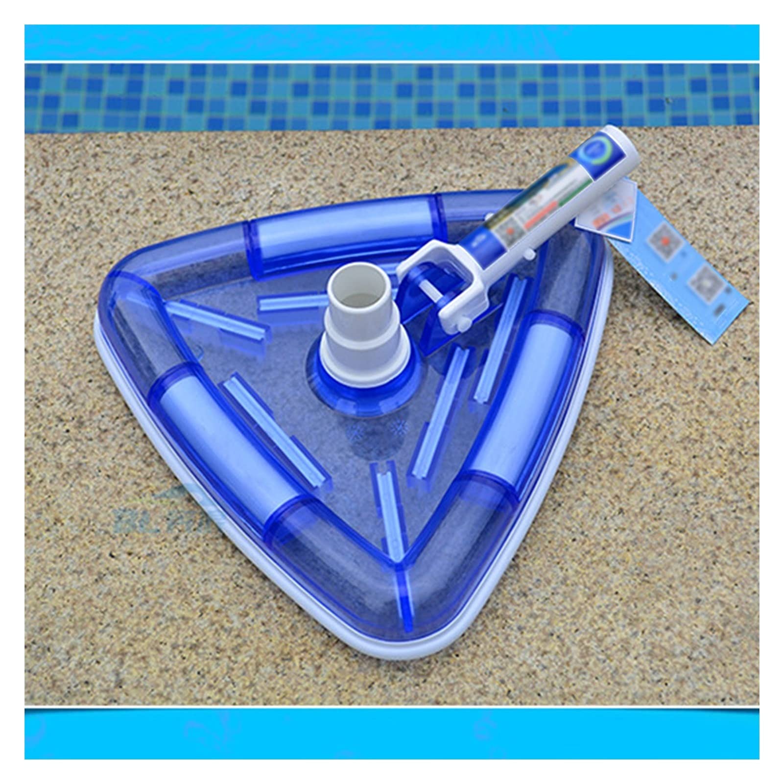 Tête D'aspiration Triangulaire Pour Piscine - Nettoyage Coins Et Algues - Compatible Most Poles Télescopiques